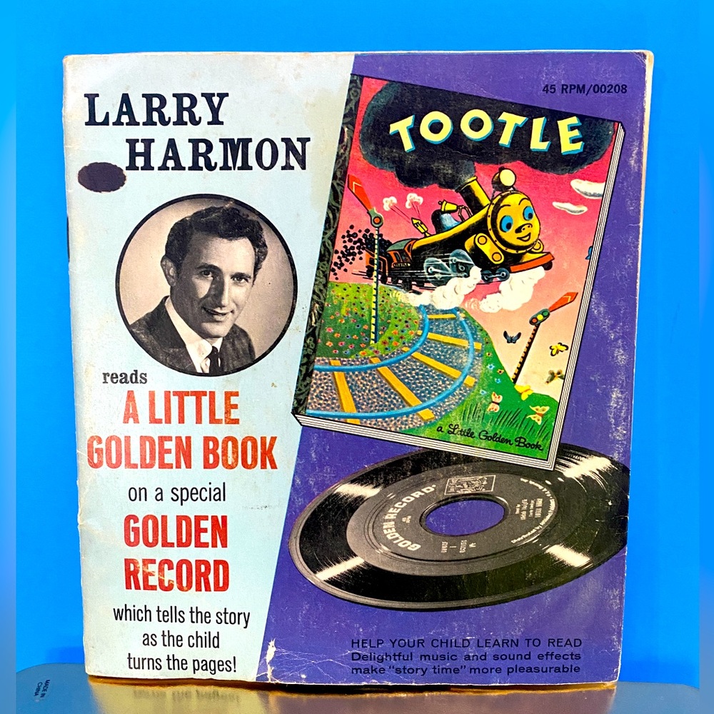 RETRO 1946 A LTTLE GOLDEN BOOK & VINYL 7” RECORD TOOTLE READ ALONG STORY 45 RPM